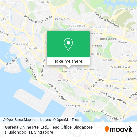 Garena Online Pte. Ltd., Head Office, Singapore (Fusionopolis) map