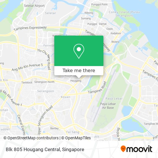 Blk 805 Hougang Central map