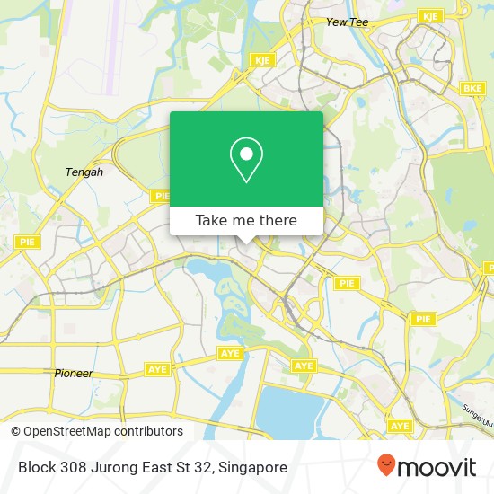 Block 308 Jurong East St 32 map