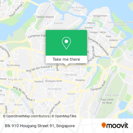 Blk 910 Hougang Street 91 map