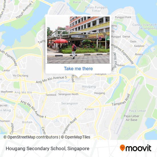 Hougang Secondary School map