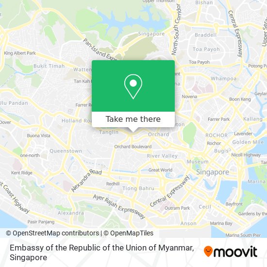 Embassy of the Republic of the Union of Myanmar map