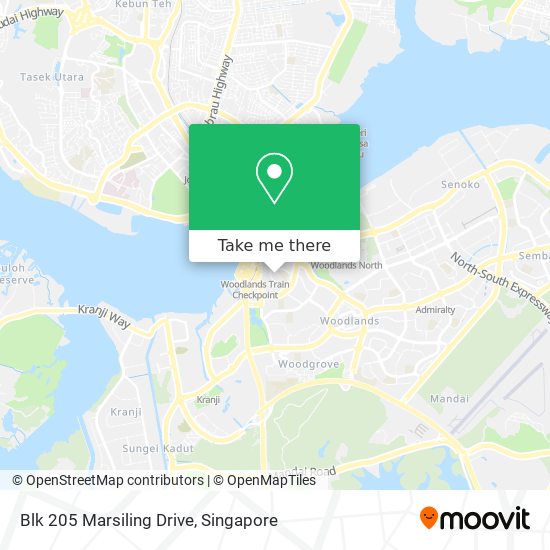 Blk 205 Marsiling Drive map