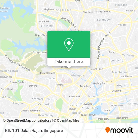 Blk 101 Jalan Rajah map