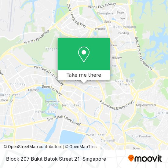 Block 207 Bukit Batok Street 21 map