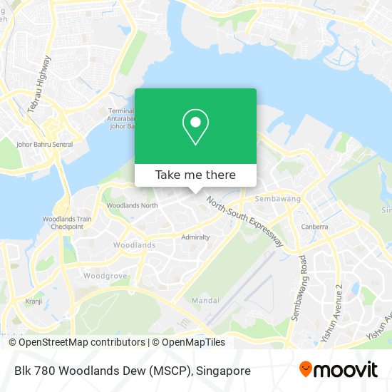 Blk 780 Woodlands Dew (MSCP) map