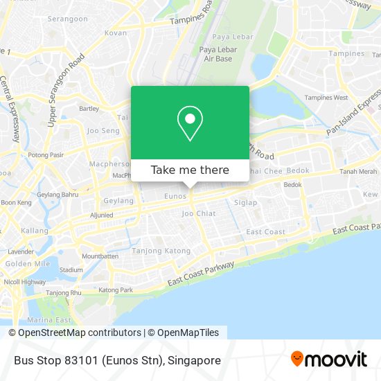 Bus Stop 83101 (Eunos Stn) map