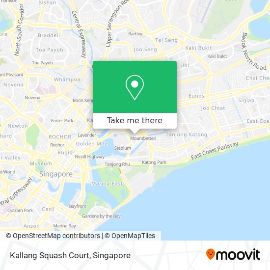 Kallang Squash Court map