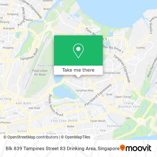 Blk 839 Tampines Street 83 Drinking Area map