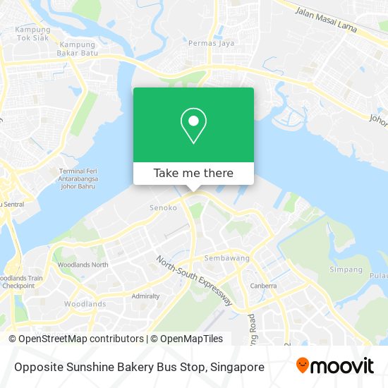 Opposite Sunshine Bakery Bus Stop map