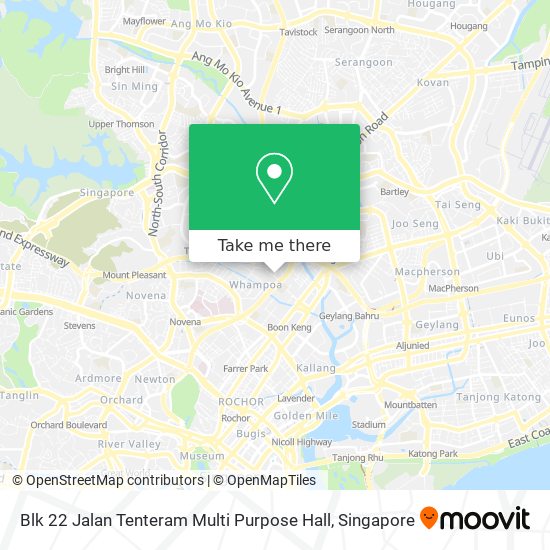 Blk 22 Jalan Tenteram Multi Purpose Hall地图