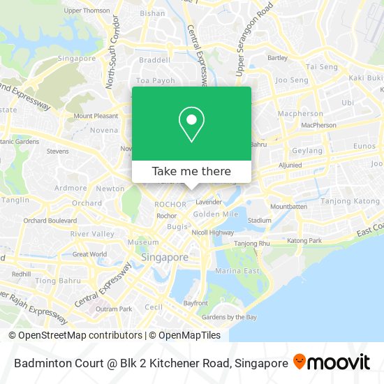 Badminton Court @ Blk 2 Kitchener Road map