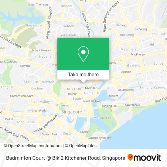 Badminton Court @ Blk 2 Kitchener Road map