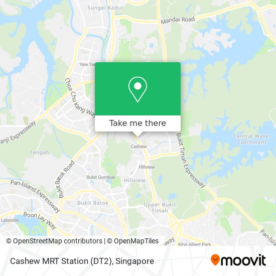 Cashew MRT Station (DT2) map