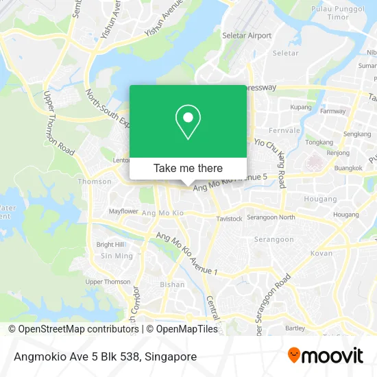 Angmokio Ave 5 Blk 538地图