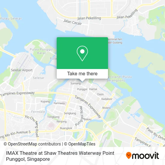 IMAX Theatre at Shaw Theatres Waterway Point Punggol map