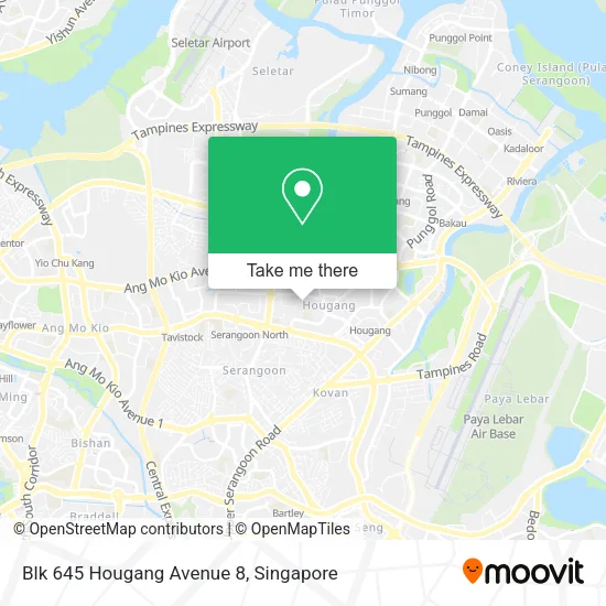 Blk 645 Hougang Avenue 8 map