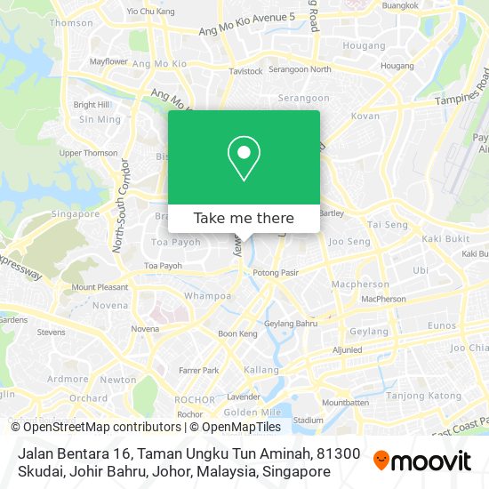 Jalan Bentara 16, Taman Ungku Tun Aminah, 81300 Skudai, Johir Bahru, Johor, Malaysia map