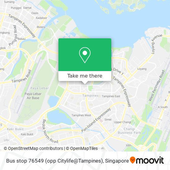 Bus stop 76549 (opp Citylife@Tampines) map
