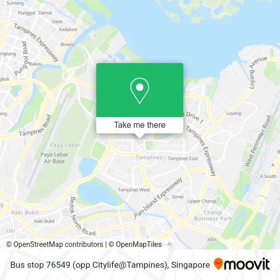 Bus stop 76549 (opp Citylife@Tampines) map