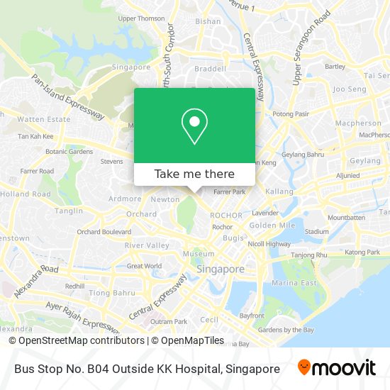 Bus Stop No. B04 Outside KK Hospital map