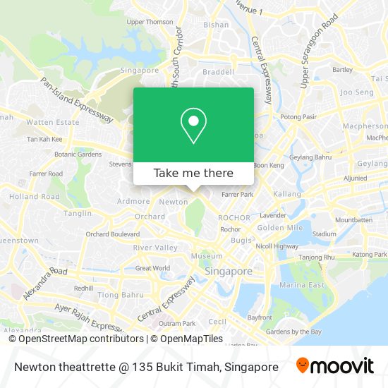 Newton theattrette @ 135 Bukit Timah map