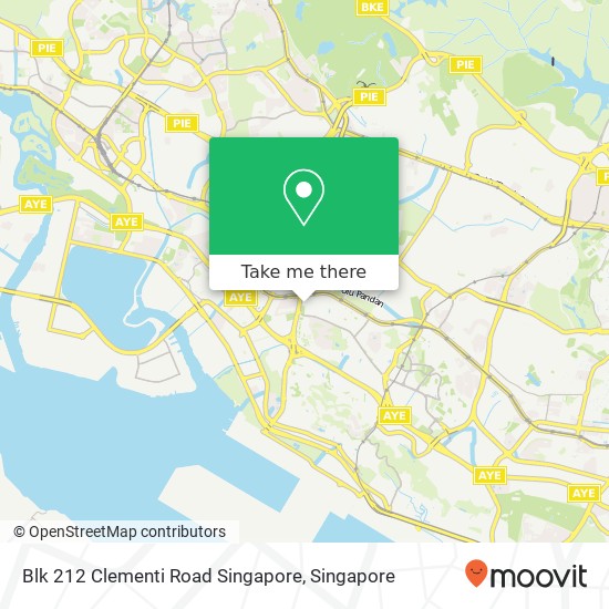 Blk 212 Clementi Road Singapore map
