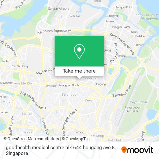 goodhealth medical centre blk 644 hougang ave 8地图