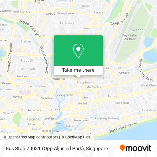 Bus Stop 70031 (Opp Aljunied Park) map