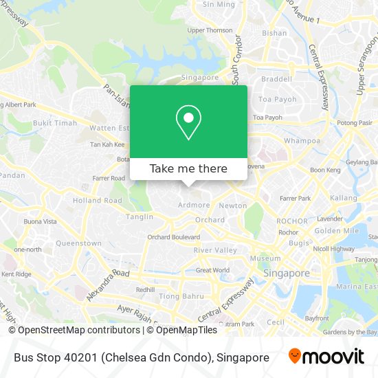 Bus Stop 40201 (Chelsea Gdn Condo) map