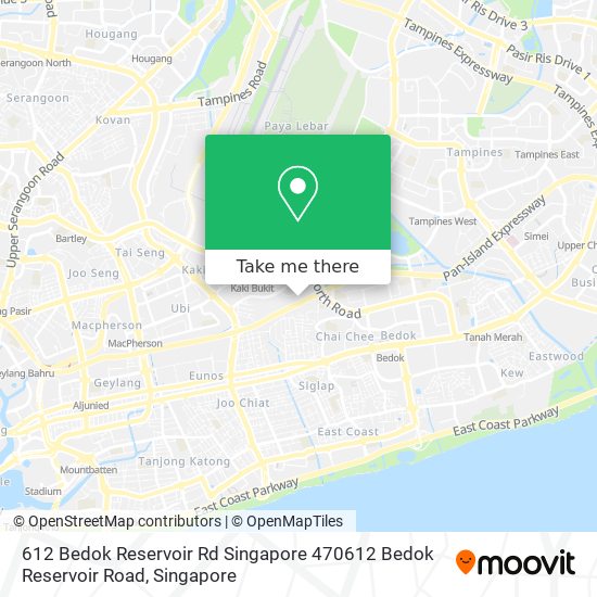 612 Bedok Reservoir Rd Singapore 470612 Bedok Reservoir Road map