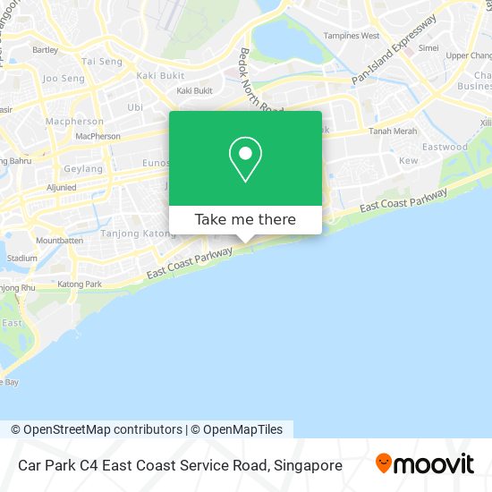 Car Park C4 East Coast Service Road map