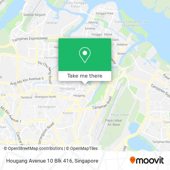 Hougang Avenue 10 Blk 416 map