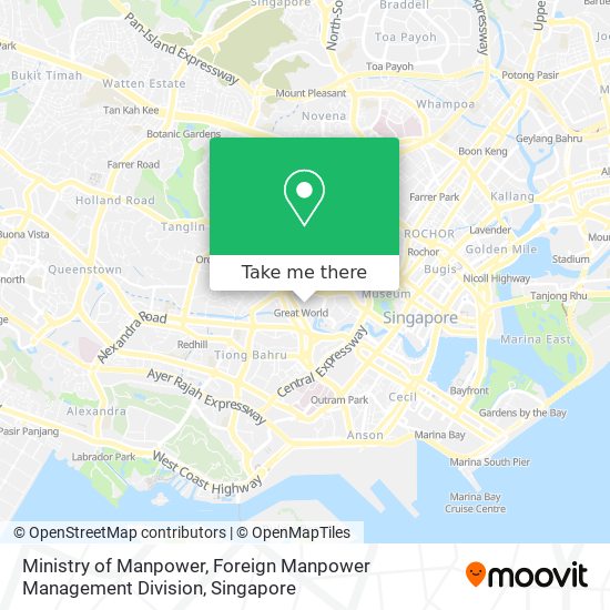 Ministry of Manpower, Foreign Manpower Management Division地图