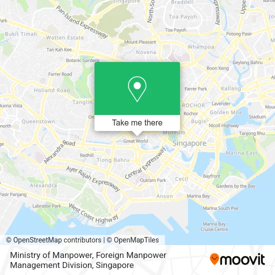 Ministry of Manpower, Foreign Manpower Management Division地图