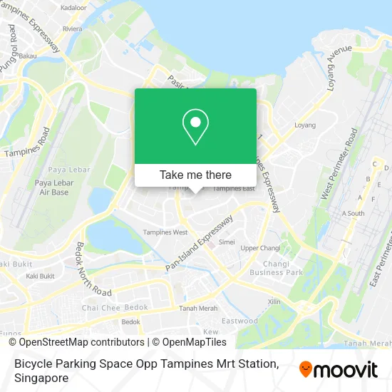 Bicycle Parking Space Opp Tampines Mrt Station map