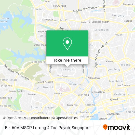 Blk 60A MSCP Lorong 4 Toa Payoh地图