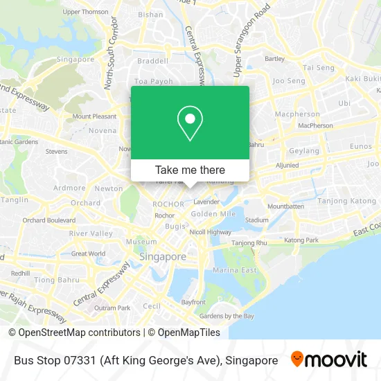 Bus Stop 07331 (Aft King George's Ave) map