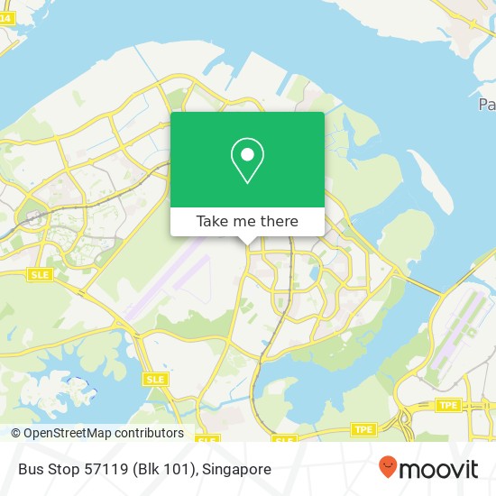 Bus Stop 57119 (Blk 101) map