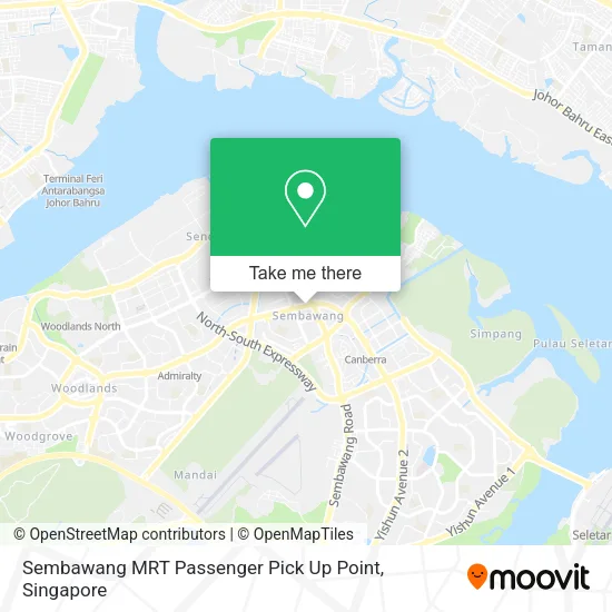 Sembawang MRT Passenger Pick Up Point map