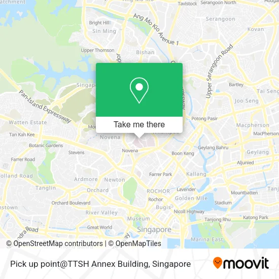 Pick up point@TTSH Annex Building map