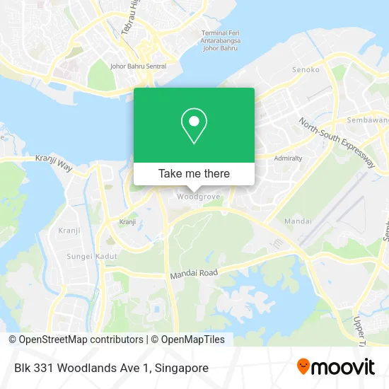Blk 331 Woodlands Ave 1 map