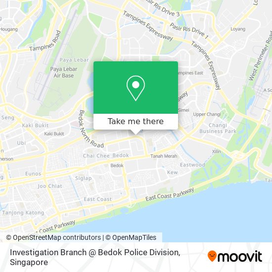 Investigation Branch @ Bedok Police Division map