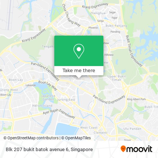 Blk 207 bukit batok avenue 6 map