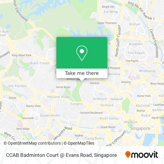 CCAB Badminton Court @ Evans Road map