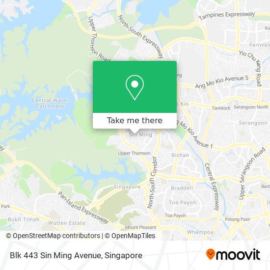 Blk 443 Sin Ming Avenue map