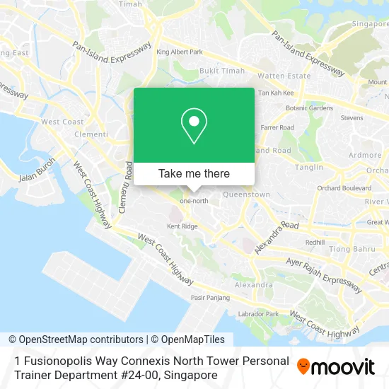 1 Fusionopolis Way Connexis North Tower Personal Trainer Department #24-00 map