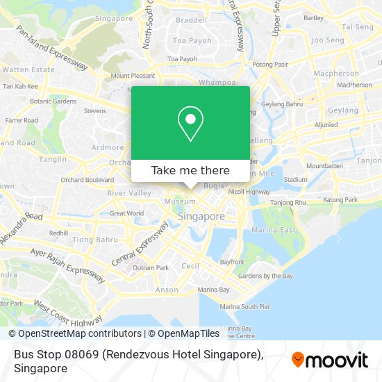 Bus Stop 08069 (Rendezvous Hotel Singapore)地图