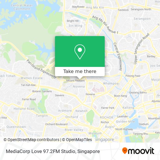 MediaCorp Love 97.2FM Studio map
