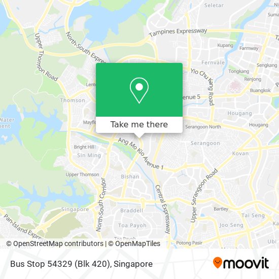 Bus Stop 54329 (Blk 420) map